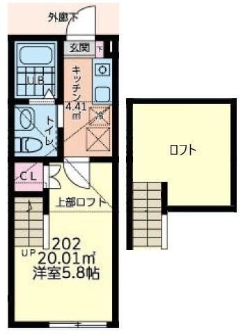 相模原市南区当麻のアパートの間取り