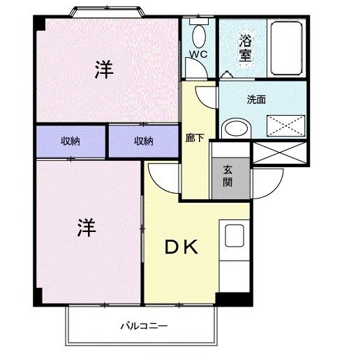 児玉郡上里町大字七本木のアパートの間取り