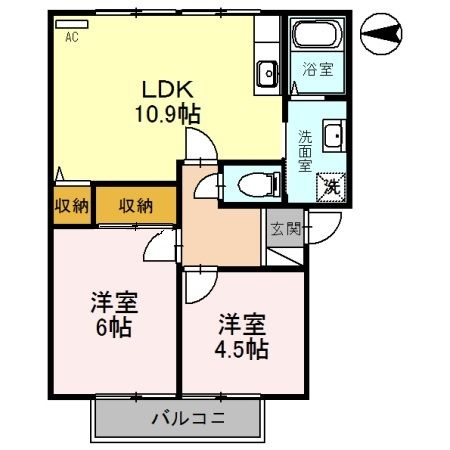 フレグランス　メイビー　A棟の間取り