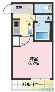 相模原市南区古淵のアパートの間取り