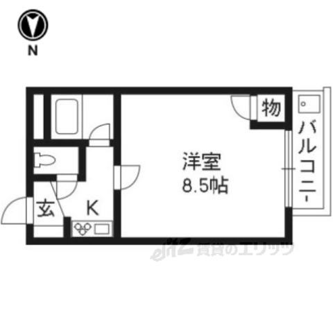 京都市伏見区桃山水野左近西町のアパートの間取り