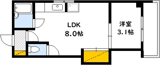 広島市中区榎町のマンションの間取り