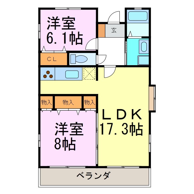 パルク山代の間取り