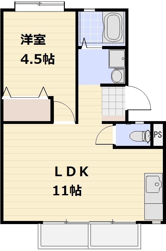 コーポ岩田の間取り