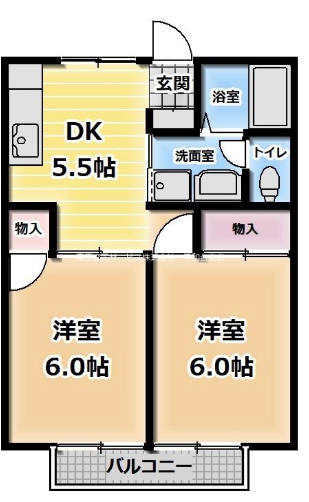 練馬区羽沢のアパートの間取り