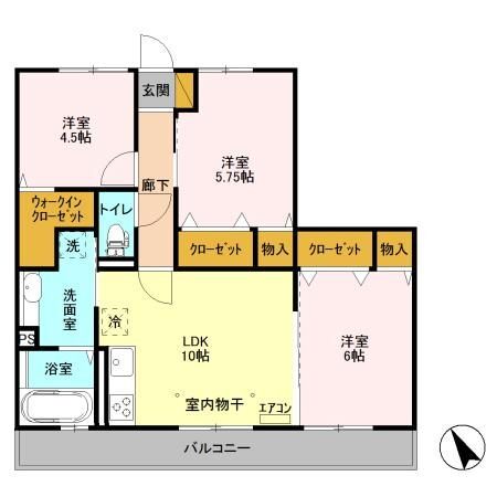 クラヴィーア船橋三山の間取り