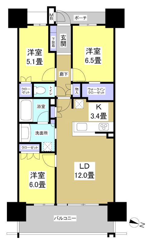 【レ・ジェイド掛川駅前(903)の間取り】