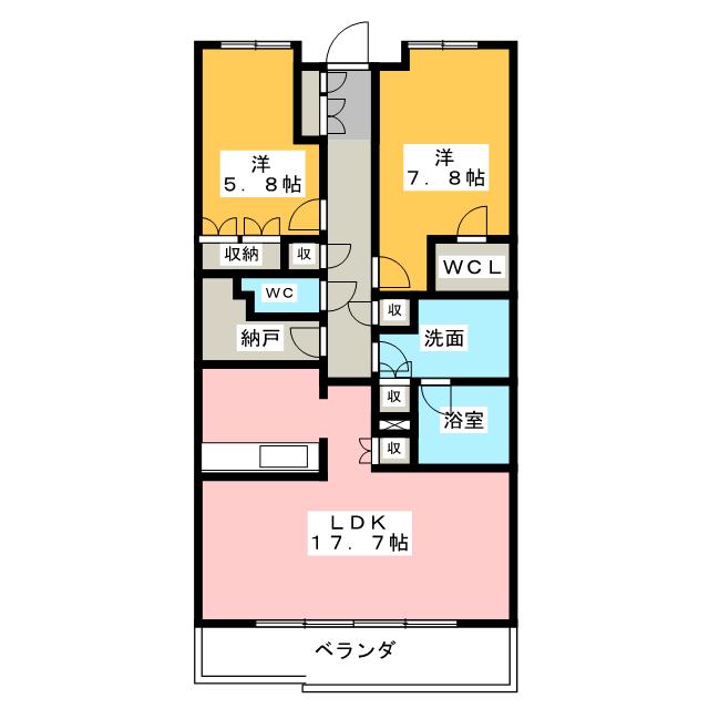 レザンドール東山元町の間取り