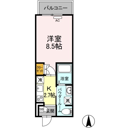 福山市南本庄のマンションの間取り