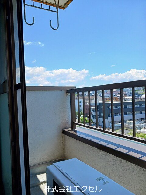 バルコニー　南向きで日当たり良好です。