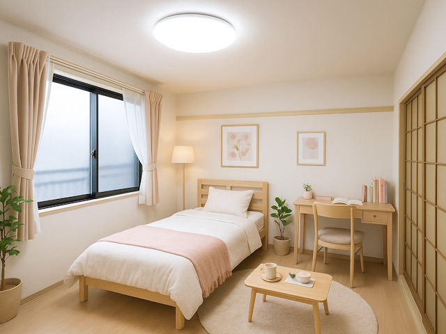 居室・リビング　CGで家具等を配置したもので家具等は含まれません