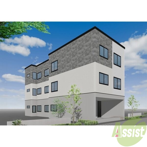 建物外観　外観予想パース　札幌市西区「仮）二十四軒４－４ＡＰ」