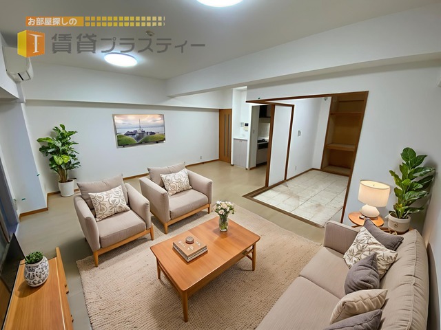 居室・リビング　ひろ～いリビングで家族だんらんを…。