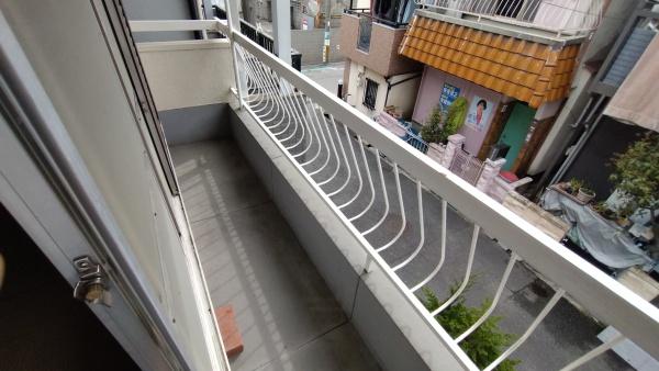 バルコニー　洗濯機おけます