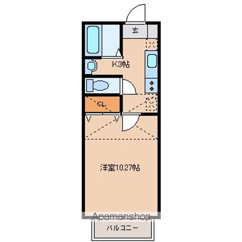 ＪＲ仙石線 小鶴新田駅 徒歩15分 2階建 築22年の間取り写真