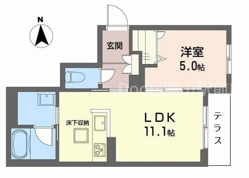 ＪＲ山陽本線 岡山駅 徒歩14分 3階建 築1年の間取り写真