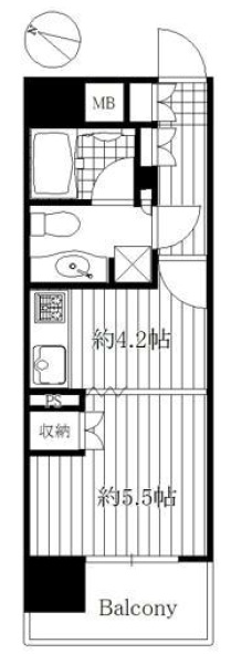 東京メトロ有楽町線 江戸川橋駅 徒歩2分 12階建 築26年の間取り写真