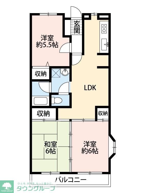 第6パールメゾン海老原の間取り写真