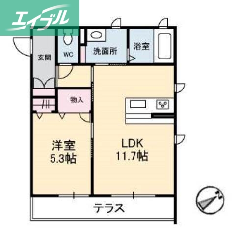 フレスクーラ医大東の間取り写真