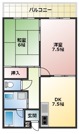 アドバンテージ三宅IIの間取り写真