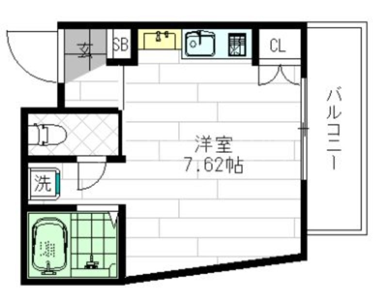 アビタシオン桃谷(旧K’sアビタシオン勝山)の間取り