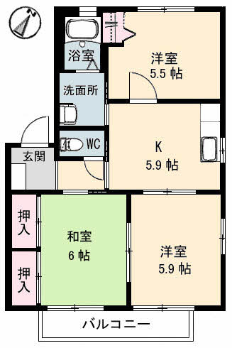 シャーメゾンK・Tの間取り