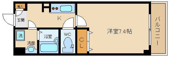 【大阪市東成区中道のマンションの間取り】