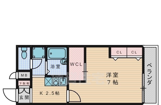 枚方市堂山のアパートの間取り