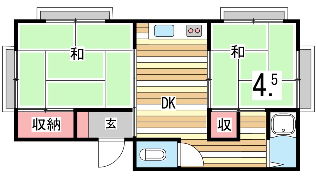 マンション芦屋の里の間取り