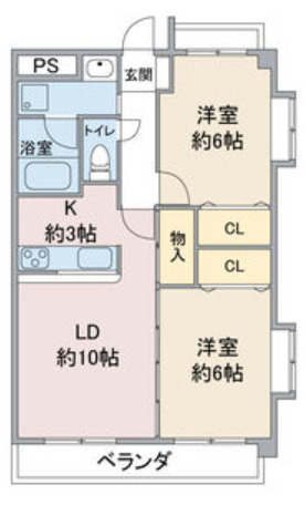 レージュ桔梗平の間取り