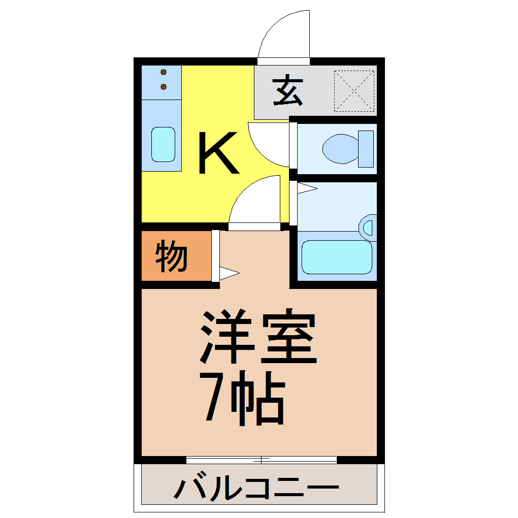 名古屋市昭和区妙見町のマンションの間取り