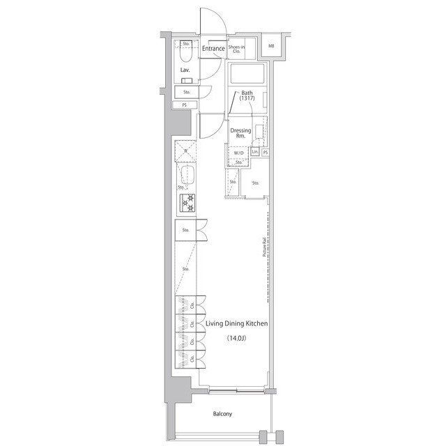 文京区関口のマンションの間取り