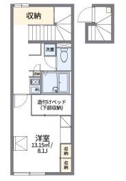 加須市花崎北のアパートの間取り