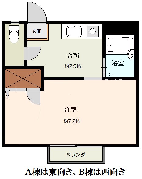 ハイツブルーフィールドAの間取り