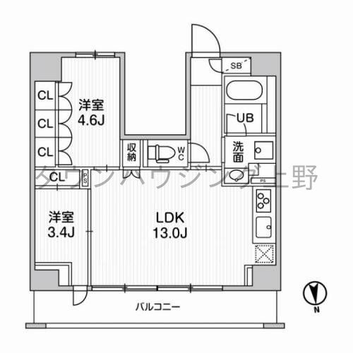 台東区小島のマンションの間取り