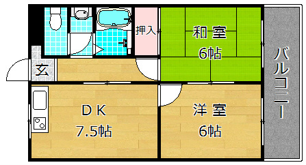 第五金森マンションの間取り