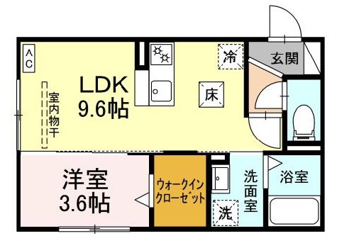 浜松市中央区元目町のアパートの間取り