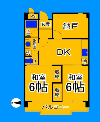 大阪市住吉区大領のマンションの間取り