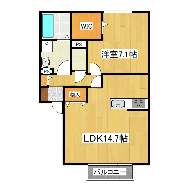 レセンテ紫峰ヶ丘Ｅ棟の間取り