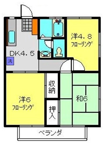 コーポ橋戸Ａの間取り