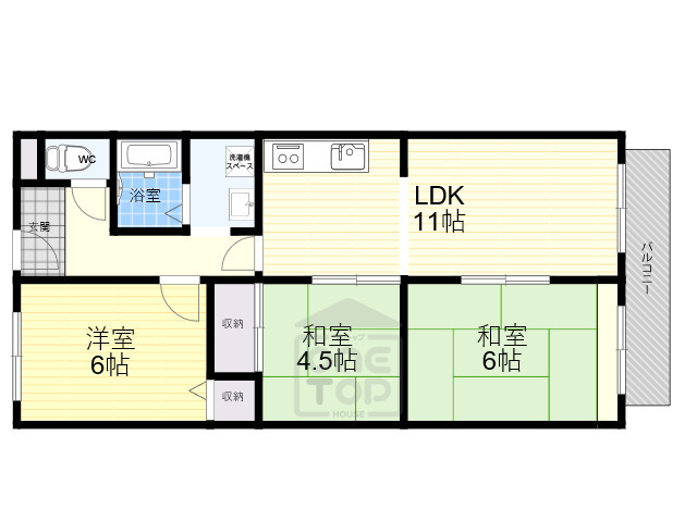 茨木市紫明園のマンションの間取り