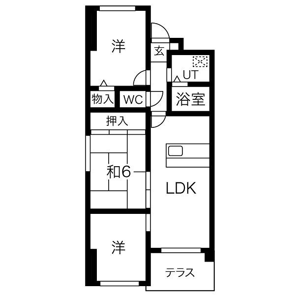 【姫路市青山西のマンションの間取り】