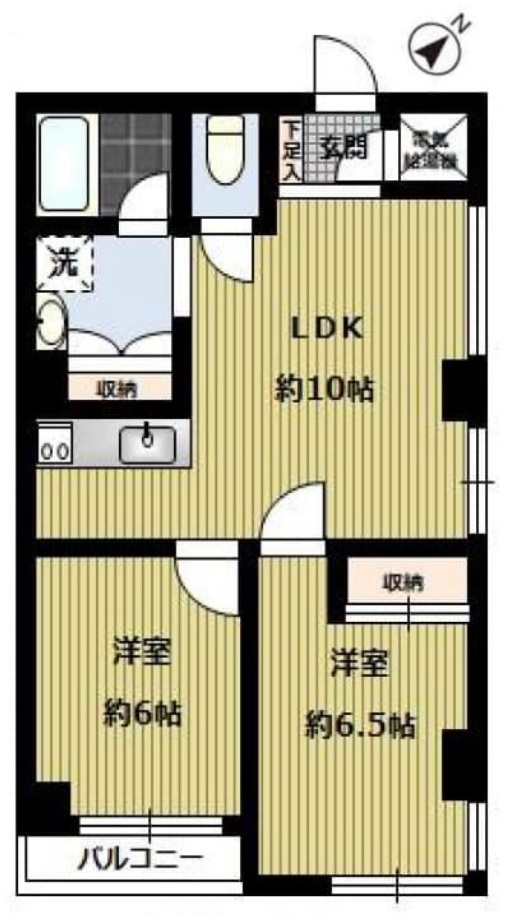 世田谷区上野毛のマンションの間取り