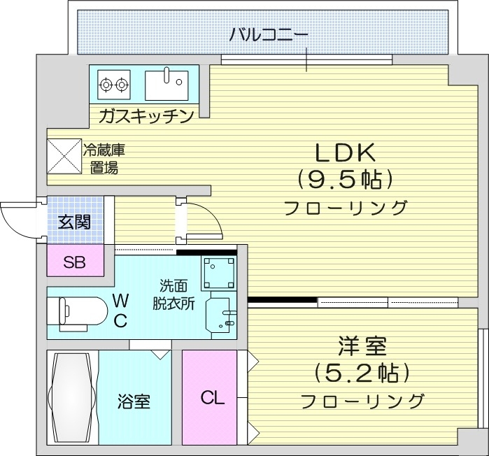 グランカーサ南11条の間取り