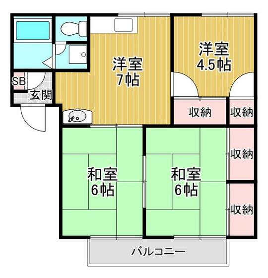 フレグランス帯山の間取り