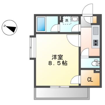 名古屋市千種区堀割町のマンションの間取り