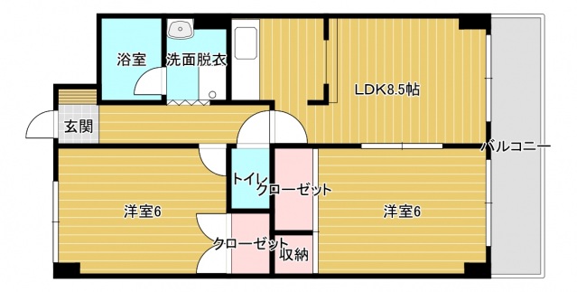 リブレ若草の間取り