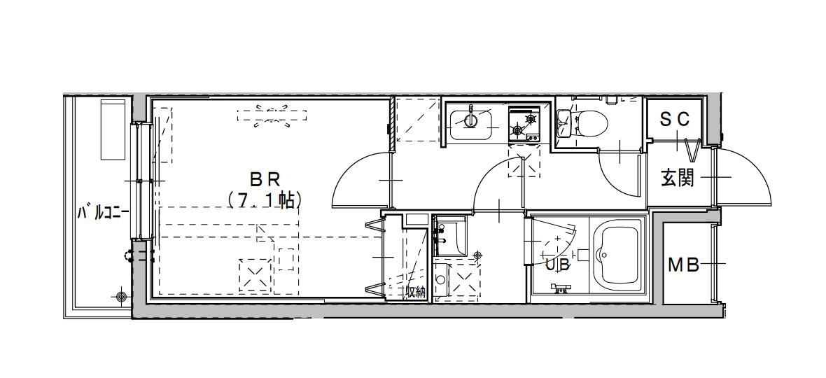 札幌市中央区北八条西のマンションの間取り