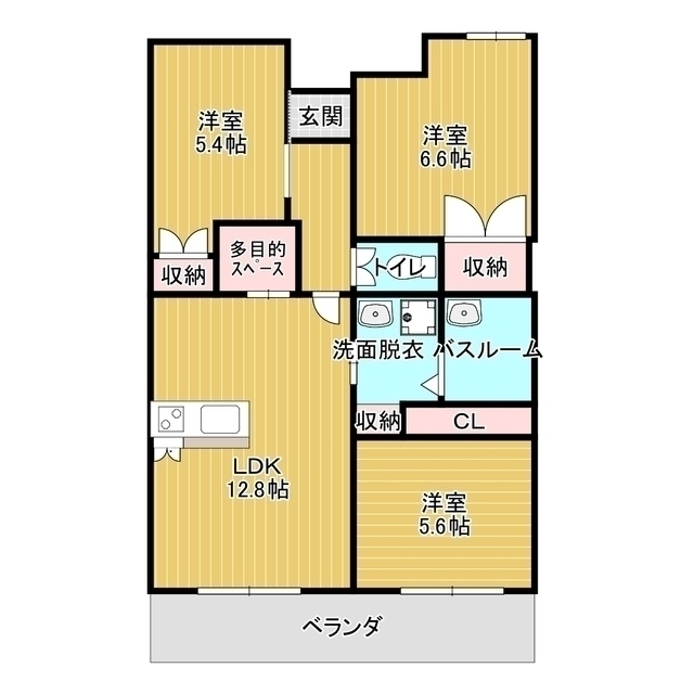 エルムーン駒橋の間取り