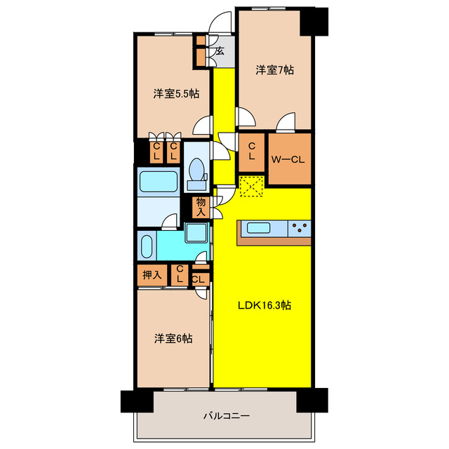 プラウドシティ大津京の間取り